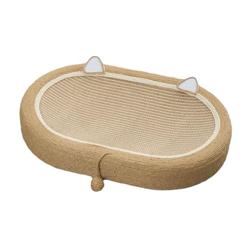 perfk Sisal-Kratzbrett, Katzenkratzbett, Lounge, rutschfeste Katzenkratzunterlage, Lounge-Bett, Kratzpad für spielende Hauskatzen von perfk