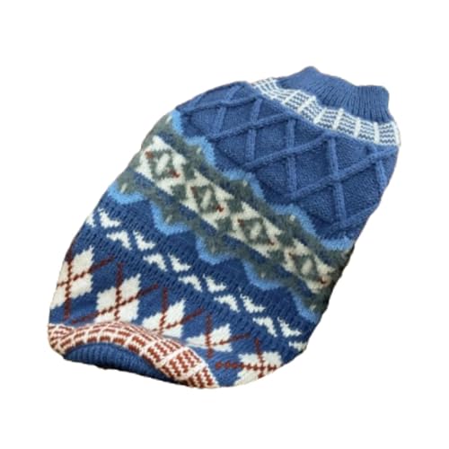 perfk Strickpullover für Haustiere, Strickpullover für Hunde, warme Kostüm-Hundekleidung, Pullover für Haustiere, Strickmode für Haustiere, Welpen, Kätzchen, Blue S von perfk