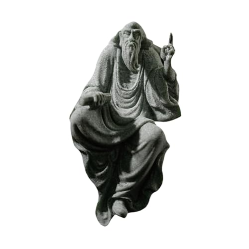 perfk Traditionelle chinesische Figur Statue Home Office Dekoration Kunstwerk Wasserlandschaft Aquarium Figur Ornamente Hintergrund Dekor, Laozi-Fragen von perfk