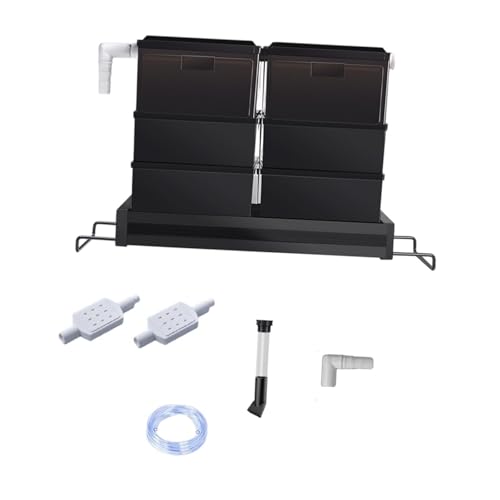 perfk Tropffilterbox für Fischtanks, Stummschaltung, Leichter Wassertankfilter, Multifunktions-Aquarium-Filterbox für Aquarienamphibien, 6 Kisten von perfk