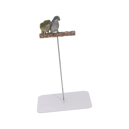 perfk Vogelsitzstangenständer, Papageienspielplatz, Schreibtisch, Vogelkäfig-Zubehör, Vogelspiel-Fitnessstudio, Laufstall, Vogelspielständer für, Quadrat, L von perfk