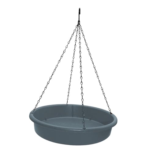 perfk Vogeltränke, Futternapf, hängendes Vogelbad, wetterfestes Futtertablett mit Metallhaken für Garten, Terrasse, Tauben, Blaumeisen, perfk Vogeltränke, Futternapf, hängendes Vogelbad, wetterfestes Futtertablett mit Metallhaken für Garten, Terrasse, Tauben, Blaumeisen, von perfk