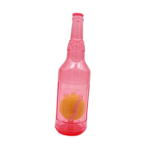 perfk Wasserflasche, Hundespielzeug für Aggressive Kauer, inklusive, süßes quietschendes Hundespielzeug, quietschendes Hundespielzeug für den, Rot, L von perfk