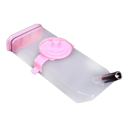 perfk Wasserflasche für Haustiere, zum Aufhängen, Wasserspender für Hunde, tragbarer Zwinger-Trinkspender, Futterspender für Hamster, Camping, Reisen, 480ml Rosa von perfk