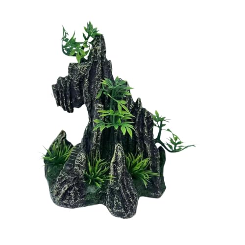 perfk Wassertank-Dekoration, künstlich, attraktiv, vielseitig, dekoratives Harz-Aquarium-Dekor für Garten, Outdoor, Zuhause, 14cmx12.5cmx9cm von perfk