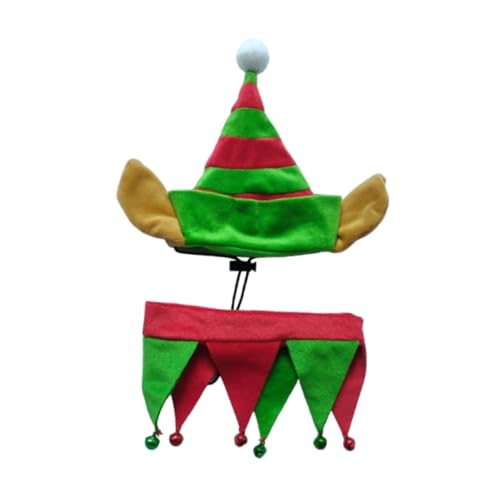 perfk Weihnachtliche Hundehalstücher, Haustierschal, Weihnachtsmütze für Hunde und passendes Outfit, Plüschornament, Haustierkostüm-Zubehör, Dekoration von perfk