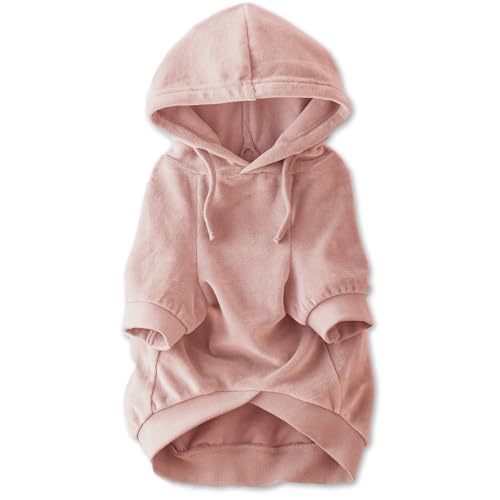 Pet Passion Hunde-Kapuzenpullover aus Bio-Baumwolle für kleine, mittelgroße und große Hunde, Rosa, Größe L von pet passion