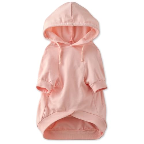 Pet Passion Hunde-Kapuzenpullover für kleine, mittelgroße und große Hunde, 100% Bio-Baumwolle, Rosa, Größe XS von pet passion