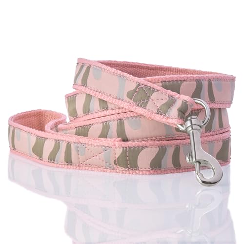 Pet Passion Hundeleine aus recyceltem Band, 2,1 m, für alle Hunderassen, Camo-Pink, Einheitsgröße von pet passion