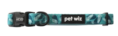 Hundehalsband mit Neopren-Polsterung, verstellbar, mit robustem D-Ring, in bezaubernden Designs (Walkies in the Wild), Größe M von pet wiz