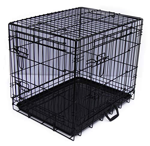 petSpain 016249 Faltkäfig 47 x 30 x 37 cm, XS, schwarz von petSpain