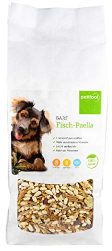 petifool Barf Fisch-Paella für Hunde 600g - Gemüseflocken als Barf Ergänzungsfutter - Naturprodukt ohne künstliche Zusätze - glutenfreies Hundefutter - Barf Zuatz - Barfen für Hunde, 990130 von petifool