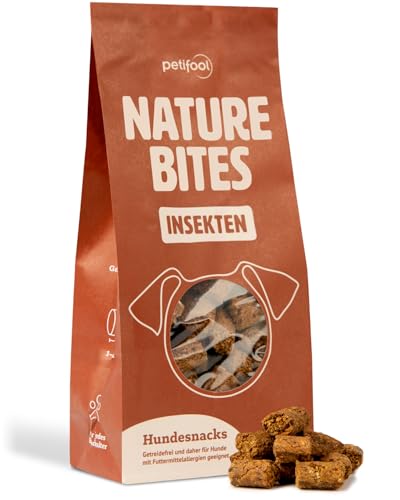 petifool Nature Bites Insekten | natürlicher Hundesnack | Insekten und Gemüse | Ohne künstliche Zusätze | Getreidefrei | 200g | Aus Deutscher Herstellung von petifool