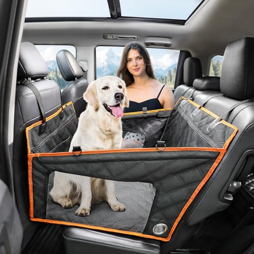 petizer Car Dog Seat, Rücksitzverlängerung für Hunde, Premium Sicherheit und Komfort für Ihr Haustier, verhindert Stürze und Verschüttungen, Universal Fit für Autos und SUVs von petizer