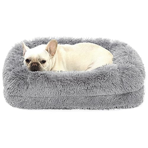 pettycare Hundebett, Plüsch, lang, 66 cm, Grau von pettycare