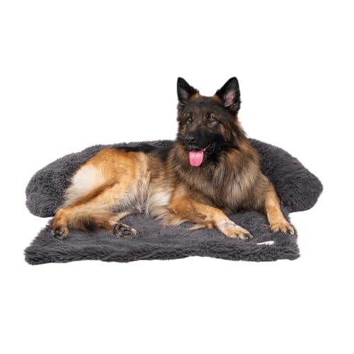 pfoten&nasen® Hundebett Sofa [Dunkelgrau, L - 105x95cm], Sofabett Hund, Sofaschutz Hund, Wasserdicht Hundematte Waschbar, Hundekissen für Große, Mittelgroße und Kleine Hunde, Hundesofa. von pfoten&nasen