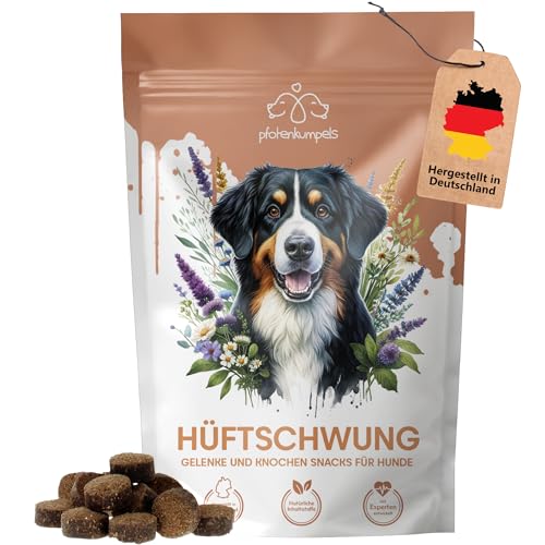 pfotenkumpels 'Hüftschwung' | Gelenk Soft Snacks für Hunde I Grünlippmuschel, MSM, Glucosamin & Chondroitin I Arthrose Hund I Unterstützt die Gelenke & Knochen | 100% natürlich | Gelenktabletten von pfotenkumpels