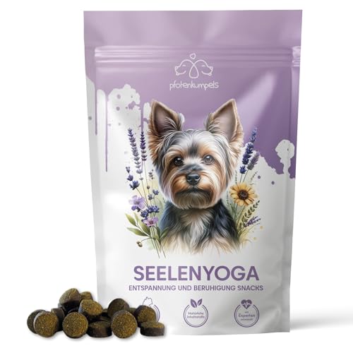 pfotenkumpels 'Seelenyoga' | Beruhigungs-Snacks für Hunde I Mit Baldrian & Johanneskraut I Bei Angst, Stress, Reisen & Silvester | 100% natürlich von pfotenkumpels