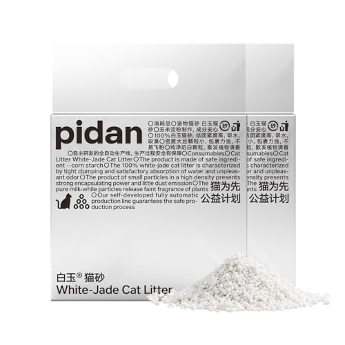 pidan Katzenstreu aus Maisstärke, klumpend, geruchlos, kein Staub, natürliches Biostreu, geeignet für automatische Katzentoilette, 2,4 kg/Beutel (1 Beutel) von pidan