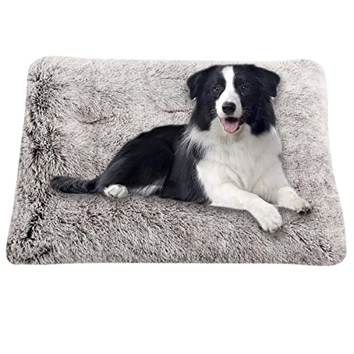 ping bu Hundebett-Matratze, großes Hundebett, rutschfest, waschbar, beruhigendes Hundekissen für kleine, mittelgroße und große Katzen, Hunde, Kätzchen, Welpen (110 x 75 cm, Kaffeebraun) von ping bu