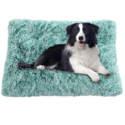 ping bu Hundebett-Matratze, großes Hundebett, rutschfest, waschbar, beruhigendes Hundekissen für kleine, mittelgroße und große Katzen, Hunde, Kätzchen, Welpen (55 x 40 cm, grün) von ping bu