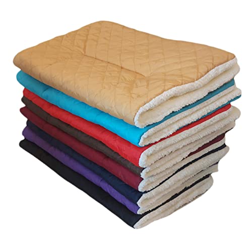 ping bu Ultraweiche Hundebett-Matratze, Winter, warmes Hundekissen, beruhigende Katzen-Schlafdecke, doppelseitig, waschbar, Haustiermatte, Hundeunterlage (39 x 32 cm, Violett) von ping bu