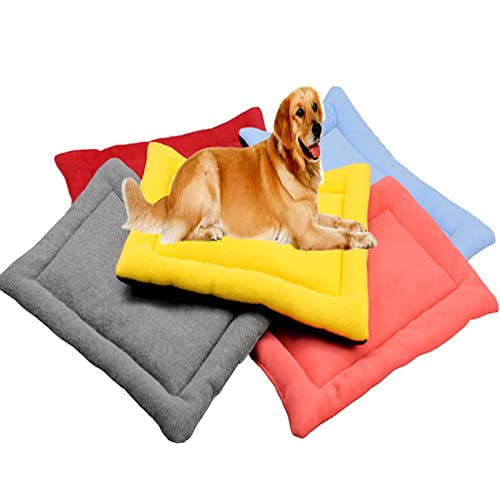 ping bu Weiche Hundebox-Matratze, beruhigendes Hundebett, mittelgroß, Hundekissen, Winter, warm, waschbar, beruhigend, 50 x 70 cm, Rot von ping bu