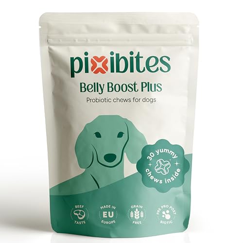 pixibites - Probiotika für Hunde, Milchsäure für Hunde, Verdauungsprobiotikum für Hunde, fördert die Darmgesundheit, unterstützt saisonale Allergien und das Immunsystem (30 kaubar) von pixibites