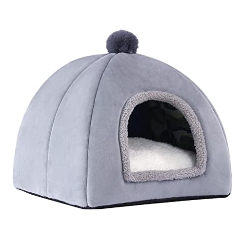 Katzenhöhle Bett - Warmes Katzenhaus für den Winter | 2-in-1 Haustierzelt Nestschlafsack | Katzenbetten Für Hauskatzen | Haustierzelthöhlenbett Für Katzen Hunde von planning