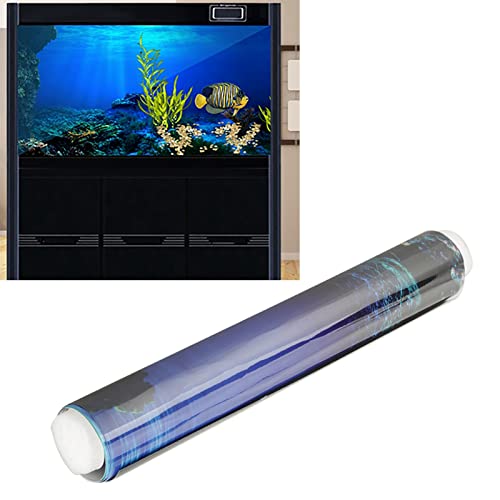 Aquarium-Hintergrund, Unterwasserwelt-Hintergrund, PVC-Poster für Fische, selbstklebendes Seaworld-Hintergrundposter für Aquarium-Dekoration, selbstklebend, für Aquarium, Aquarium (76*30cm) von plplaaoo