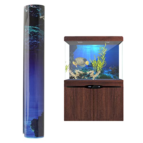 Aquarium-Hintergrund, Unterwasserwelt-Hintergrund, PVC-Poster für Fische, selbstklebendes Seaworld-Hintergrundposter für Aquarium-Dekoration, selbstklebend, für Aquarium, Aquarium (76*46cm) von plplaaoo