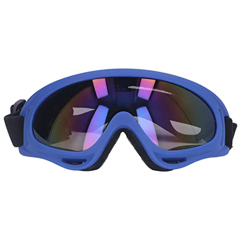 Hundesonnenbrille mit Schutz und winddichtem Design für große Hunde, mit bunten Gläsern und bequemer Passform (3004 Película en color de la caja azul profundo) von plplaaoo