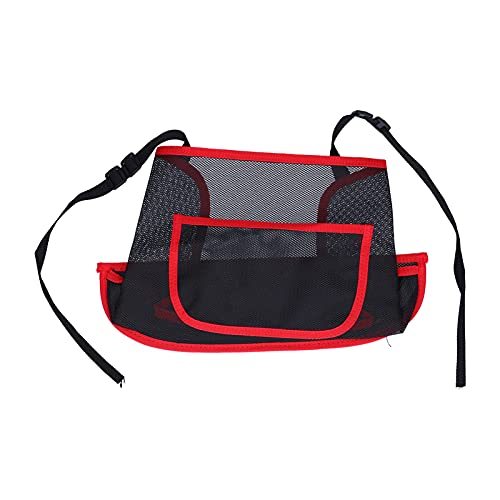 plplaaoo Universelle Schwarze Auto-Netztasche – zwischen Sitz-Aufbewahrungs-Organizer und Kinder-/Haustier-Absperrung – Netztasche mit großem Fassungsvermögen (B(red)) von plplaaoo