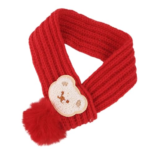 plsyyuw Schal für Katzen,Katzenschal,Verstellbarer, weihnachtlicher Warmer Haustierschal, gestrickter Hundeschal | Niedliches mehrfarbiges Haustier-Kostüm, Halswärmer, Winter-Haustierhalsband für von plsyyuw