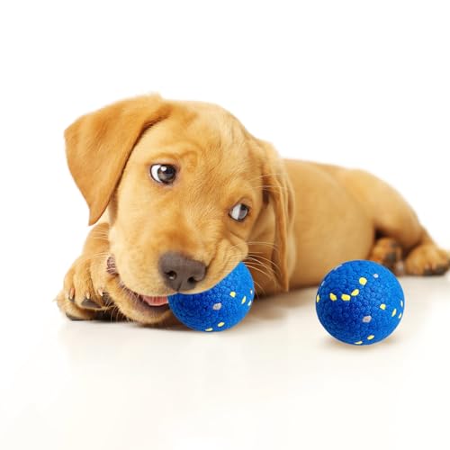 pofluany Hundebälle, Tennisball-Spielzeug für Aggressive Kauer, langlebige, federnde Hundespielzeugbälle, langlebiges Zahnungs-Kauspielzeug, Wasserspielzeug-Apportierbälle große, mittelgroße un von pofluany