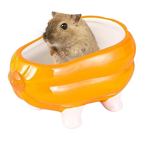 pologmase Hamsterfutter, Keramikschale für Hamster aus Steingut | Badewanne für Hamster für Haustiere, Wasserflasche für Halloween, Zubehör für Kleintiere von pologmase