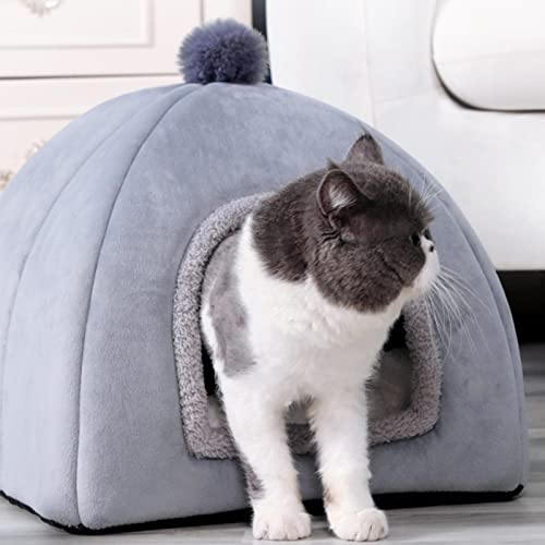 pologmase Katzenbett für den Innenbereich, Katzennest für Katzen, Katzenhaus, für Katzen, Katzenzelt, 2-in-1-Schlafsack, Haustierzelt, Katzenbett von pologmase