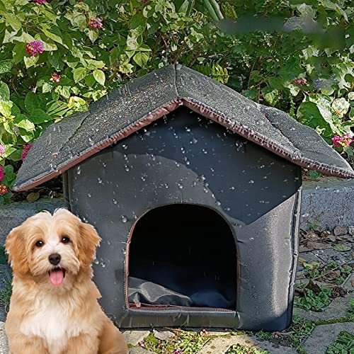 pologmase Katzenhaus für Draußen, Katzenzelt im Freien, wasserdichte Katzenhütte, Outdoor-Haus für wilde Katze Hund, Katzenhaus mit wasserabweisendem Oxford-Tuchdach Streuner von pologmase