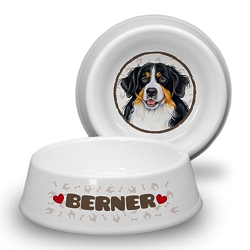 Berner - ABS Hundenapf Ø 21cm. Rutschfester Futternapf/Trinknapf für Hunde. Fressnapf, Wasserschale, Haustierschüssel auch für Leckereien geeignet. Praktisch, Robust und Langlebig. von power gift