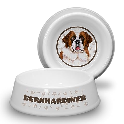 Bernhardiner - ABS Hundenapf Ø 21cm. Rutschfester Futternapf/Trinknapf für mittlere Hunderassen. Fressnapf, Wasserschale, Haustierschüssel. Praktisch, Robust, Langlebig und Elegant. von power gift