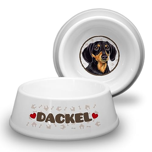 DACKEL - ABS Hundenapf Ø 18cm. Rutschfester Futternapf, Trinknapf. Schale, Schüssel, Fressnapf, Wasserschale, Haustierschüssel. Elegant, Robust und Langlebig. von power gift