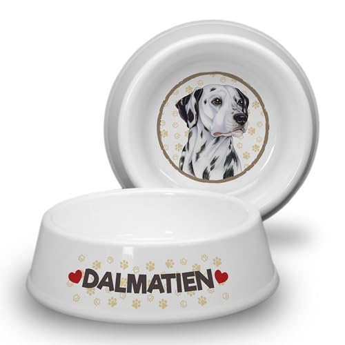 DALMATIEN (FRA) - Hundenapf Ø 21cm. Rutschfester Futternapf, Trinknapf. Fressnapf, Wasserschale, Haustierschüssel. Praktisch, Robust, Langlebig. von power gift