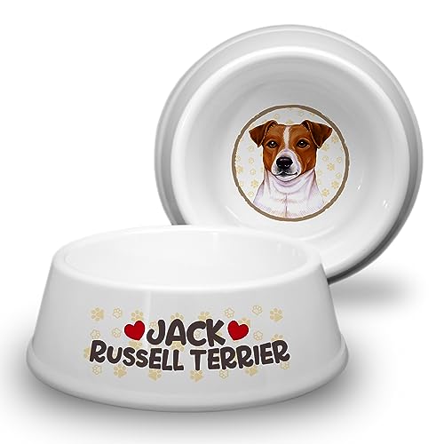 Jack Russell Terrier Ø 18cm. Hundenapf Rutschfester Futternapf Trinknapf für kleine Hunderassen. Fressnapf, Wasserschale, Haustierschüssel auch für Leckereien geeignet. Robust und Langlebig. von power gift