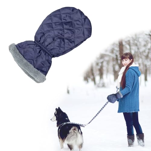 Handwärmer für Spaziergänge mit dem Hund, mit Leine, Mitten Leash Muff Winter Dog Leash Glove von pranovo