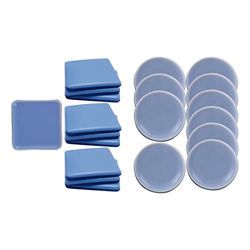 predolo 20 Stück Möbelgleiter für Bodenschutz, blau 30mm und blau 40x40mm von predolo