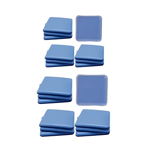 predolo 20 Stück Möbelgleiter für Bodenschutz, blau 40x40mm und blau 25x25mm von predolo