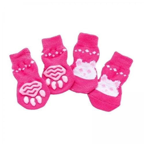 predolo 2X 4 Niedliche Katze Hund Socken Pfotenschutz von predolo