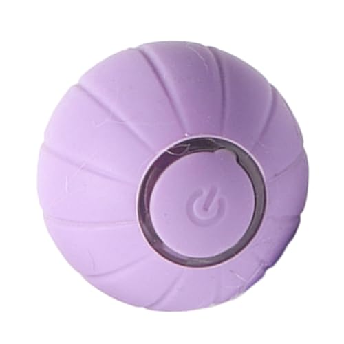 predolo Automatisch rollender Ball, Katzenspielzeug, rollendes Kätzchenspielzeug mit bunten Lichtübungen zum Spielen im Innenbereich, violett von predolo