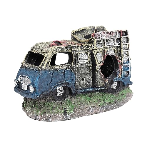 predolo Autowrack Aquarium Dekoration Aquarium Fischversteck Aquarium Versteck Höhle Zuhause für kleine Fische, A 12,5x7,5x8cm von predolo