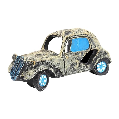 predolo Autowrack Aquarium Dekoration Aquarium Fischversteck Aquarium Versteck Höhle Zuhause für kleine Fische, B 14,5x6,5x7cm von predolo